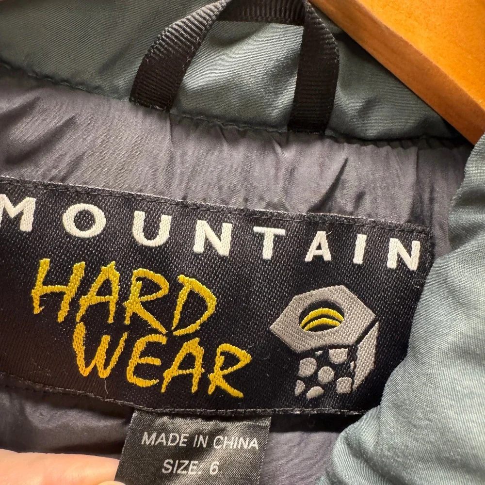 Vintage Mountain Hardwear Puffer Vest Womens 6 Goose Down Green Outdoor